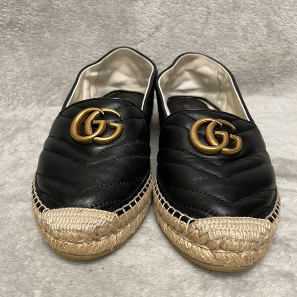 Gucci Leather espadrille with Double G Size 37 1/2 - Picture 3 of 7